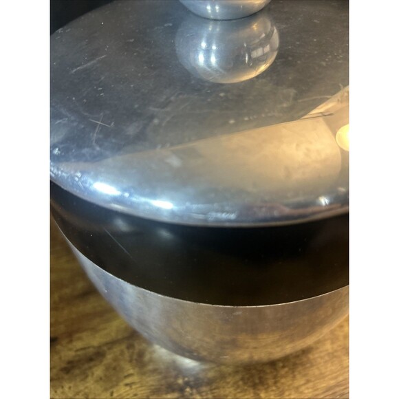 Vintage KROMEX Enduringly Beautiful Heavy Aluminum Ice Bucket 1950s MCM Barware - Picture 14 of 16